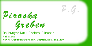 piroska greben business card